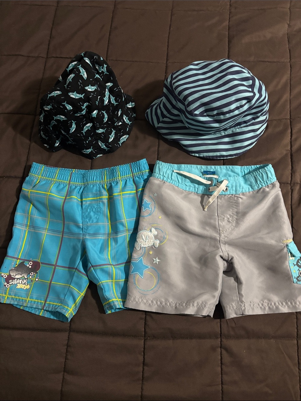12 Months Swim Trunks and Hats